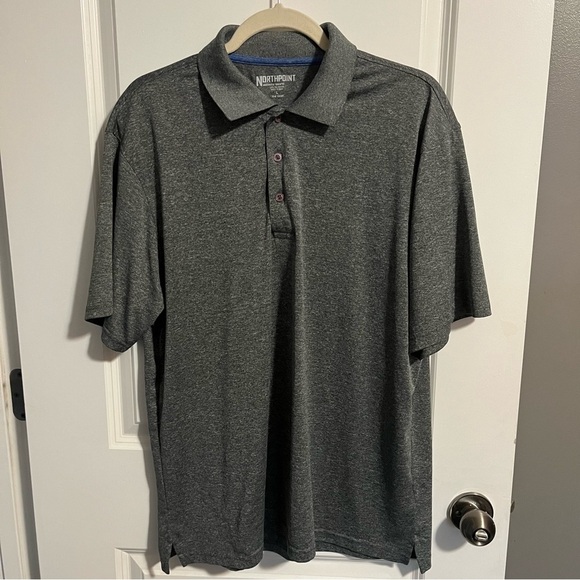 Northpoint Men's Gray Polo Shirt Men’s size Large. Athletic stretch - Picture 1 of 11